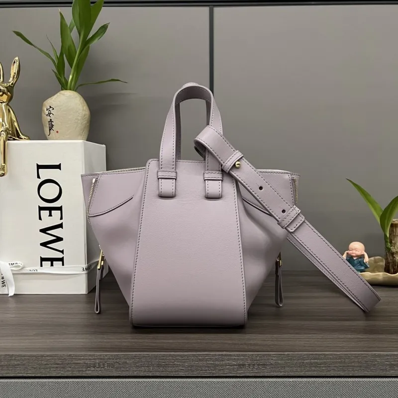LOEWE Lavender Leather Tote Bag 383 - Image 3