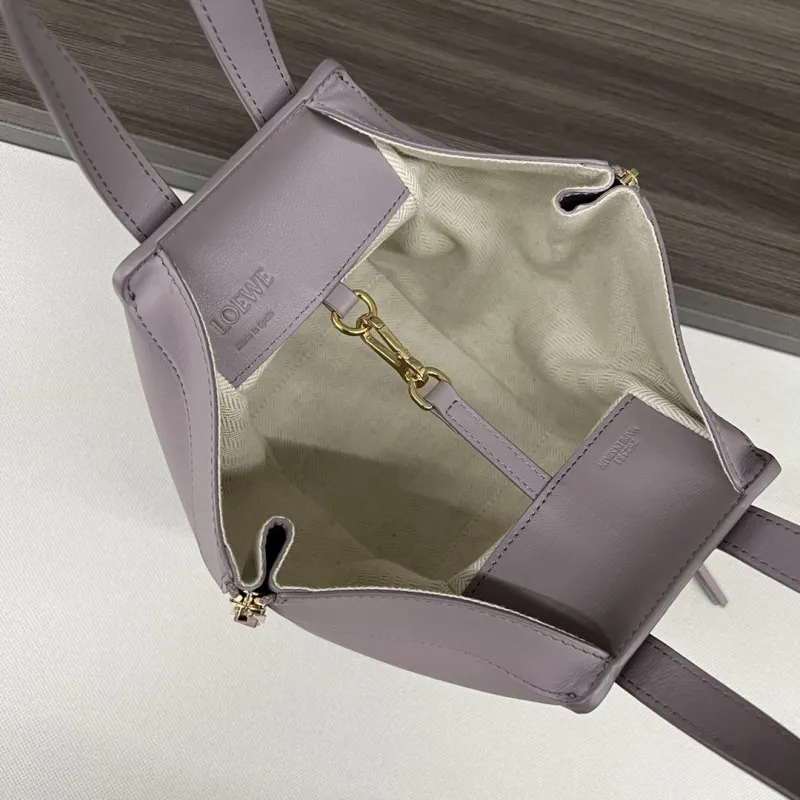 LOEWE Lavender Leather Tote Bag 383 - Image 8