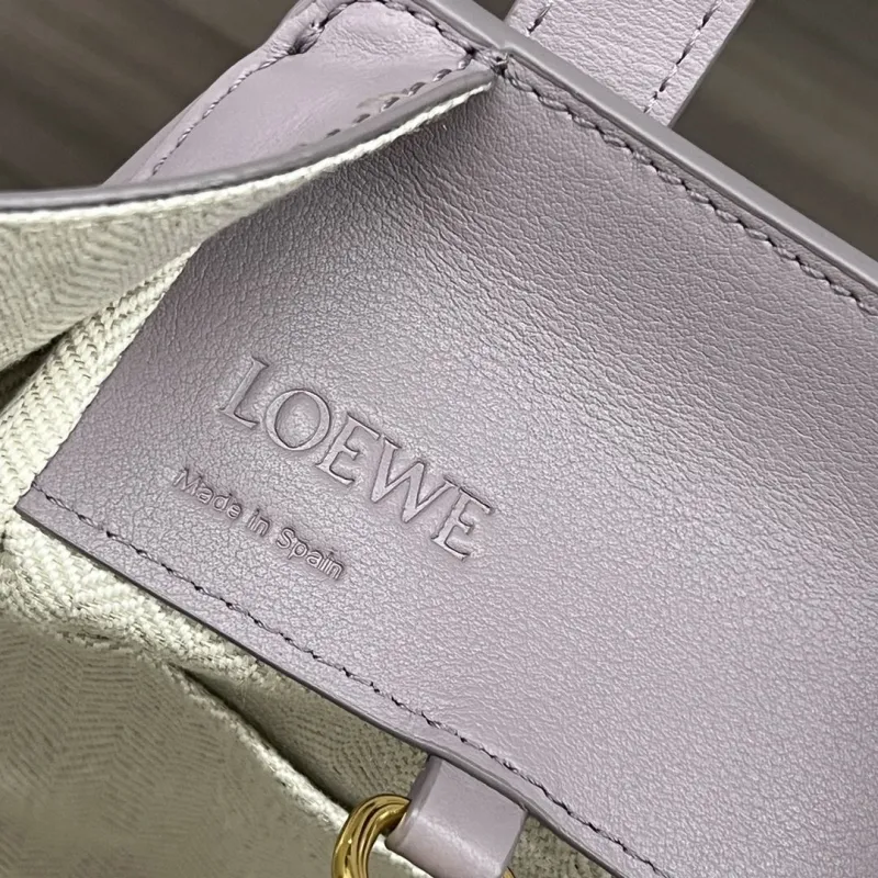 LOEWE Lavender Leather Tote Bag 383 - Image 9