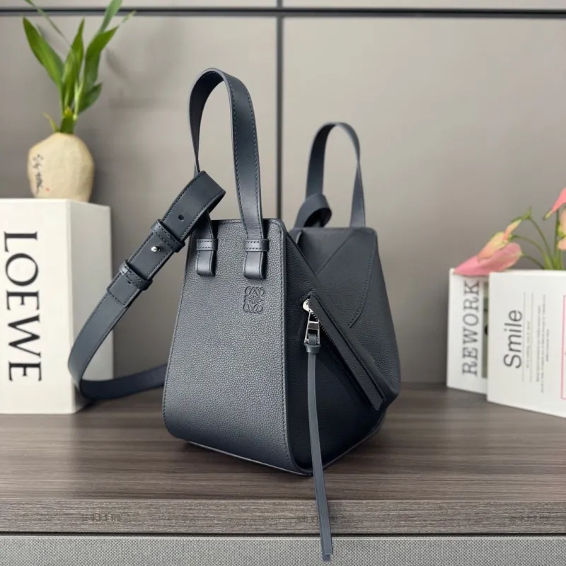 LOEWE Dark Gray Leather Tote Bag 387