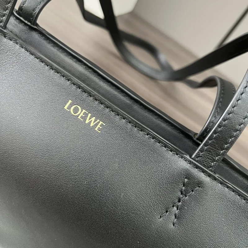 LOEWE Black Leather Tote Bag 391 - Image 5