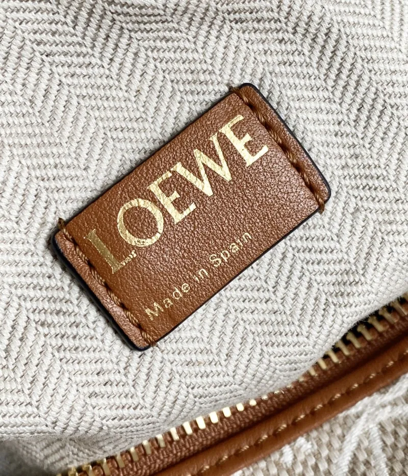 Loewe Anagram Canvas Hobo Bag 403 Beige Brown - Image 8
