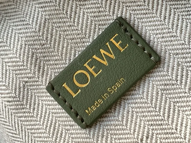 Loewe Anagram Jacquard Hobo Shoulder Bag Olive Green - Image 9