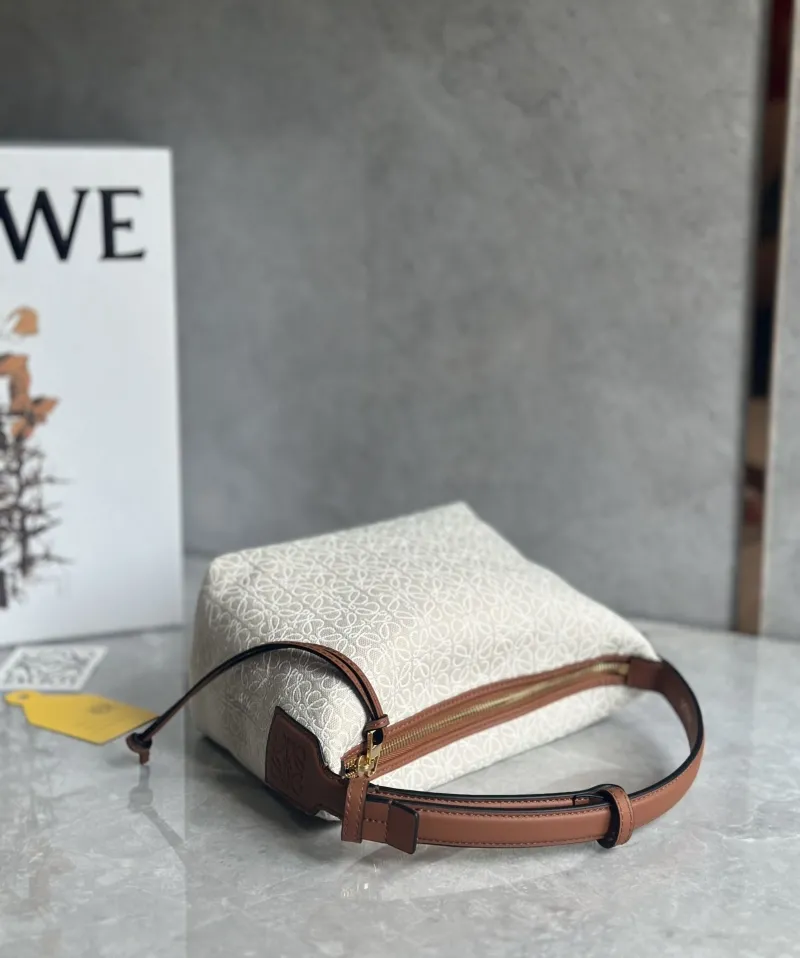 Loewe Beige Canvas Handle Bag 405 - Image 6