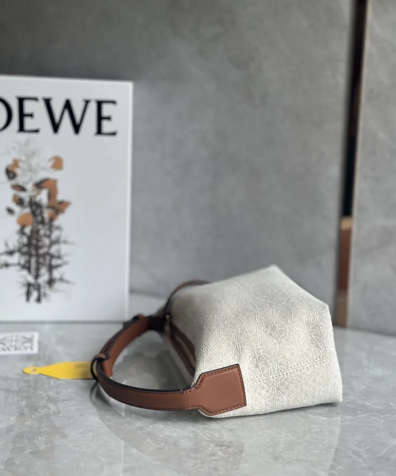Loewe Beige Canvas Handle Bag 405 - Image 7
