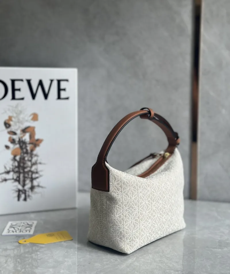 Loewe Beige Canvas Handle Bag 405 - Image 8