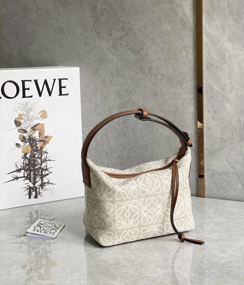 Alternative view of LOEWE Beige Brown Hobo Bag 407