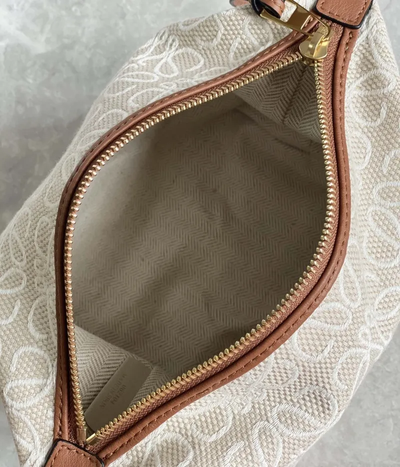 LOEWE Beige Brown Hobo Bag 407 - Image 5