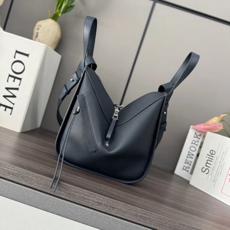 LOEWE Dark Gray Leather Handbag 419 - Image 4