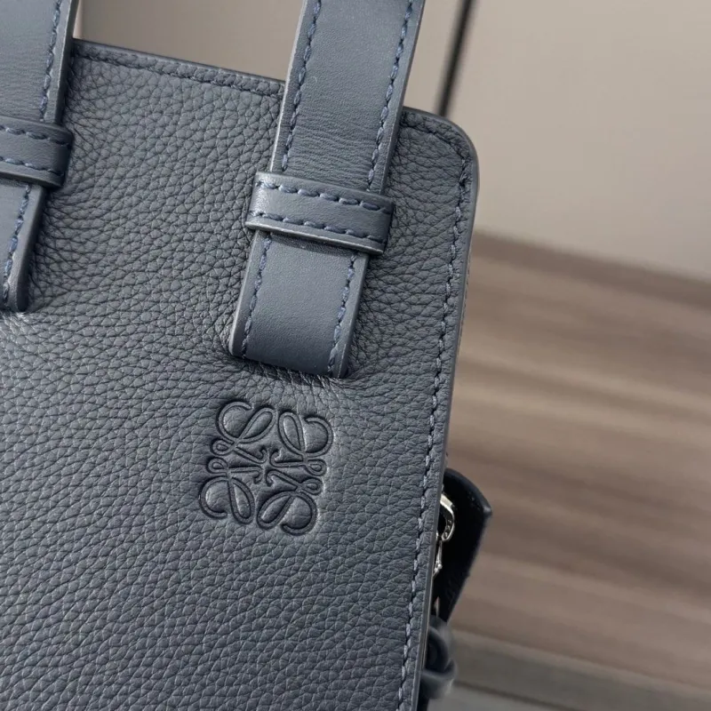 LOEWE Dark Gray Leather Handbag 419 - Image 7
