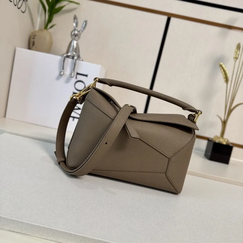 Loewe Taupe Puzzle Shoulder Bag 423
