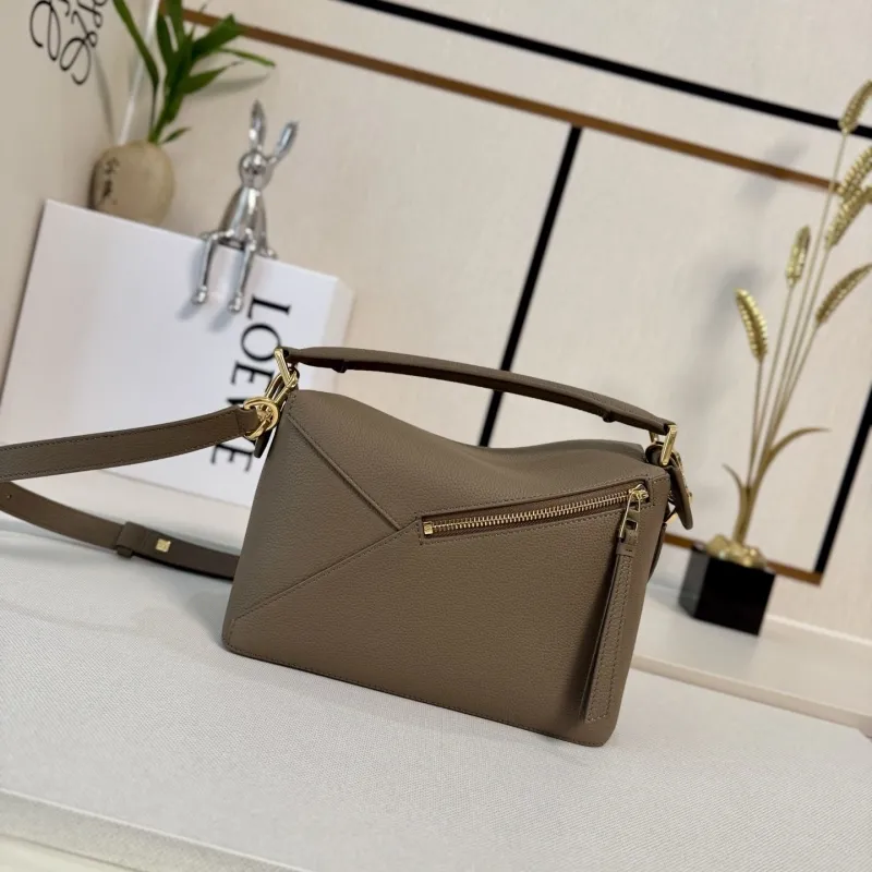 Loewe Taupe Puzzle Shoulder Bag 423 - Image 3