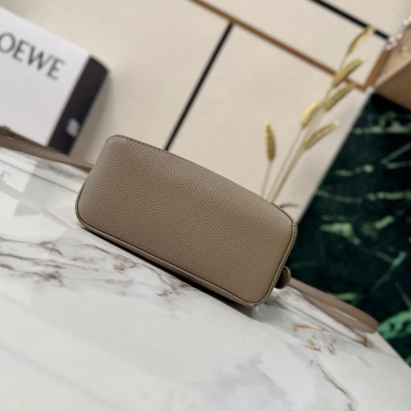 LOEWE Taupe Leather Crossbody Handbag - Image 4