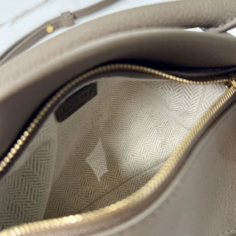 LOEWE Taupe Leather Crossbody Handbag - Image 8