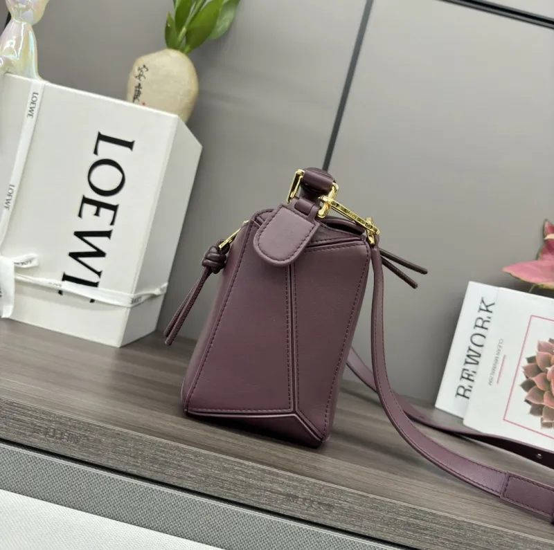 Alternative view of LOEWE Plum Leather Handle Crossbody Bag