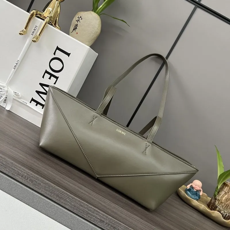 LOEWE Gray Leather Tote Bag 438