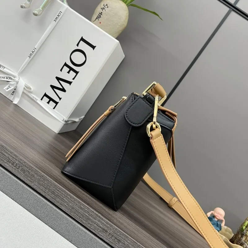 Alternative view of LOEWE Black and Tan Leather Crossbody Handbag 441
