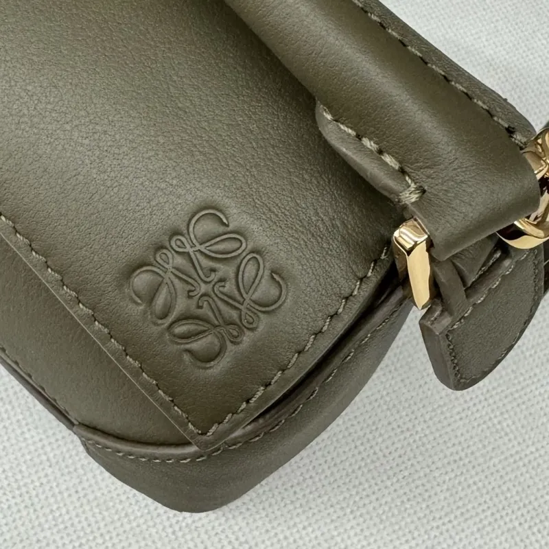 Loewe Olive Green Crossbody Bag 447 - Image 6