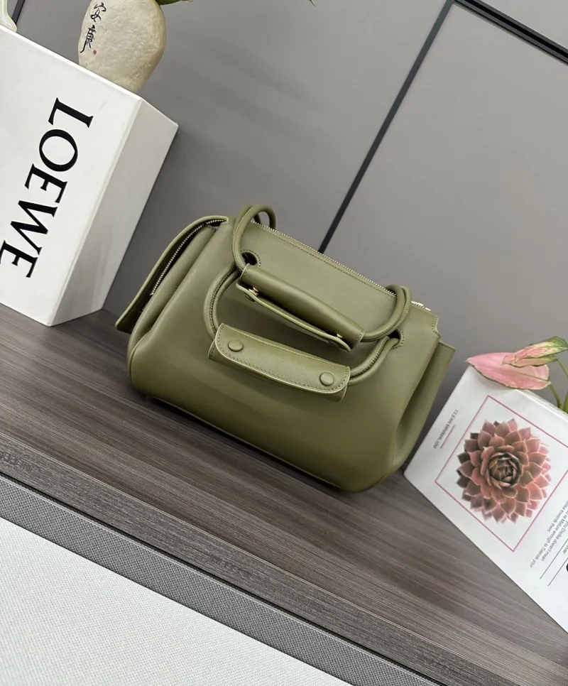 Alternative view of LOEWE Olive Green Leather Handbag