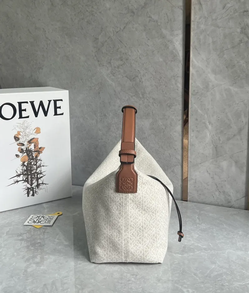 LOEWE Anagram Hobo Bag Light Beige 460 - Image 4