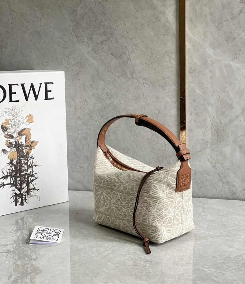 Loewe Beige Canvas Hobo Bag 466