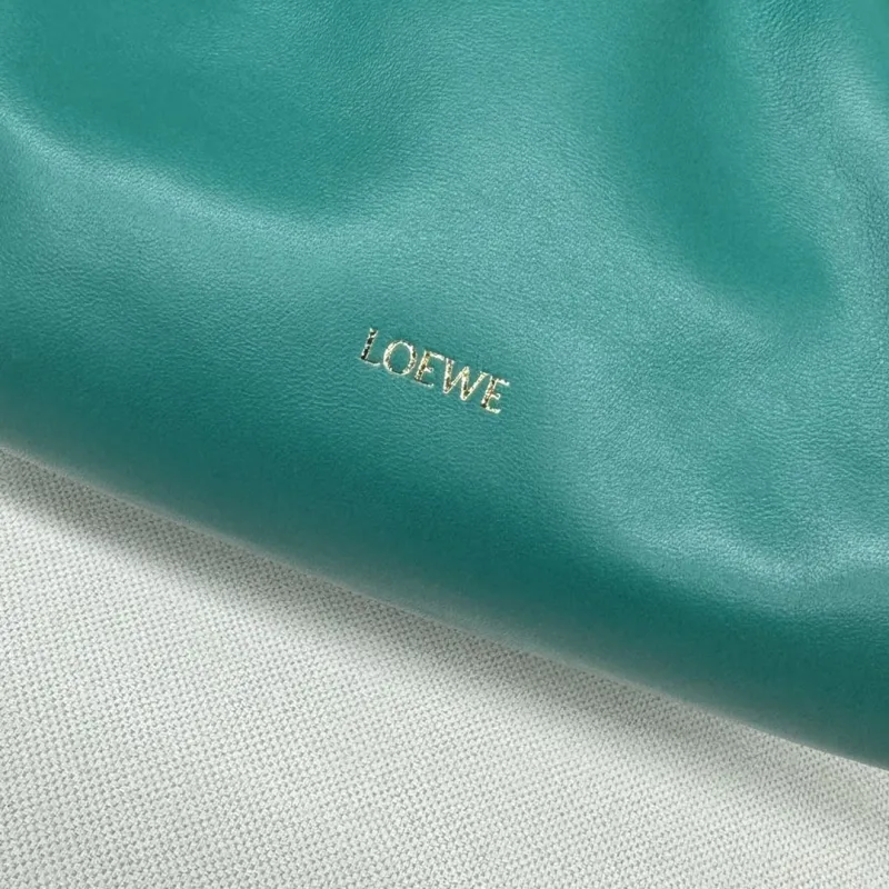LOEWE Teal Chain Bucket Bag - Image 8