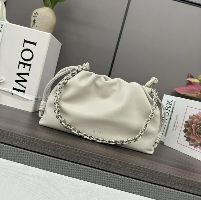 LOEWE Cream Chain Bucket Bag 479