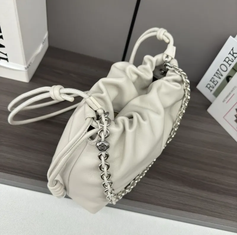 LOEWE Cream Chain Bucket Bag 479 - Image 8