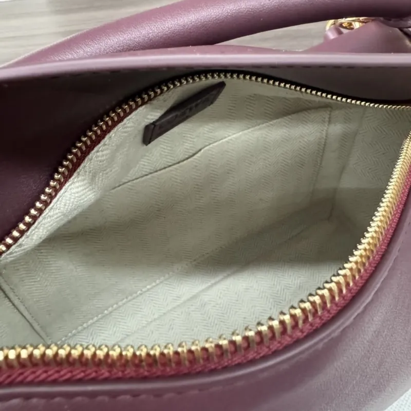 Loewe Burgundy Puzzle Leather Top Handle Crossbody Bag 490 - Image 8