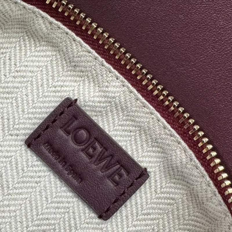 Loewe Burgundy Puzzle Leather Top Handle Crossbody Bag 490 - Image 9