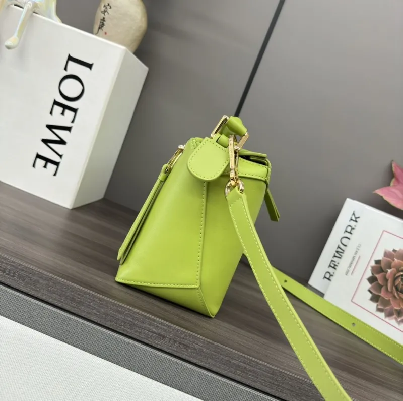 Alternative view of LOEWE Lime Green Leather Handbag 492