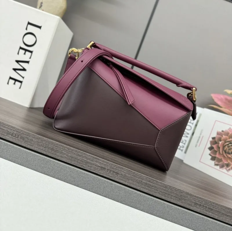 LOEWE Burgundy Leather Crossbody Bag