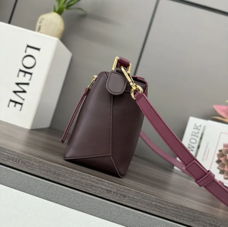 Alternative view of LOEWE Burgundy Leather Crossbody Bag