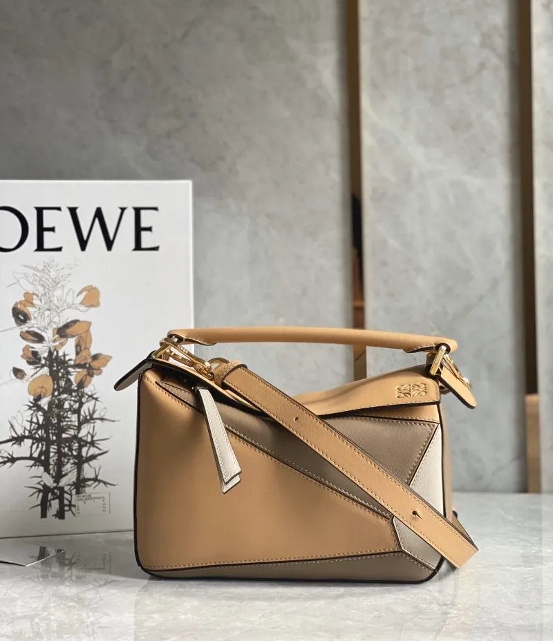 Loewe Puzzle Crossbody Bag Tan Gray 496