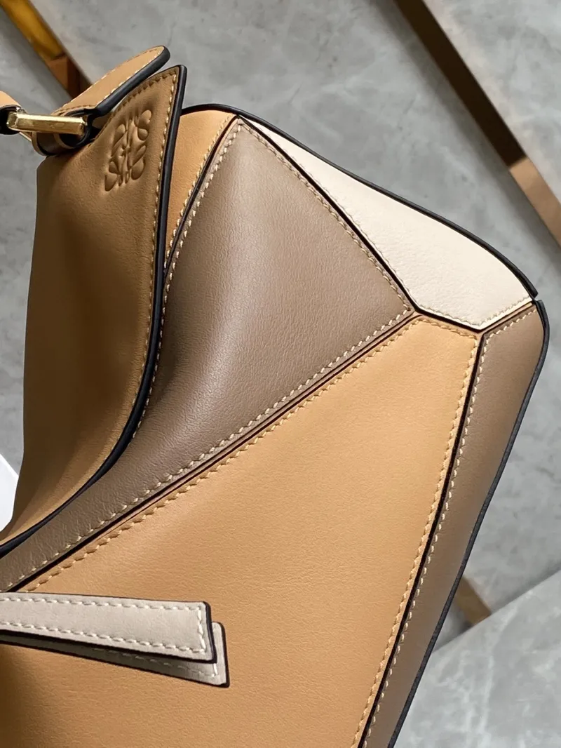 Loewe Puzzle Crossbody Bag Tan Gray 496 - Image 4