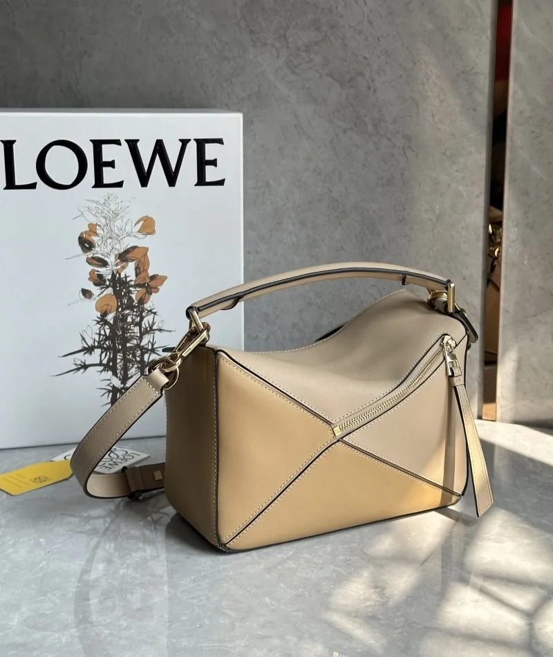 Alternative view of LOEWE Beige White Puzzle Crossbody Handbag 498