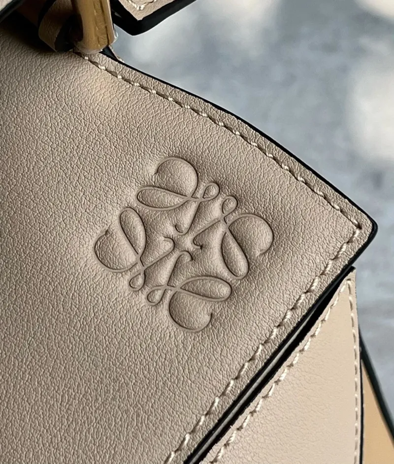 LOEWE Beige White Puzzle Crossbody Handbag 498 - Image 8