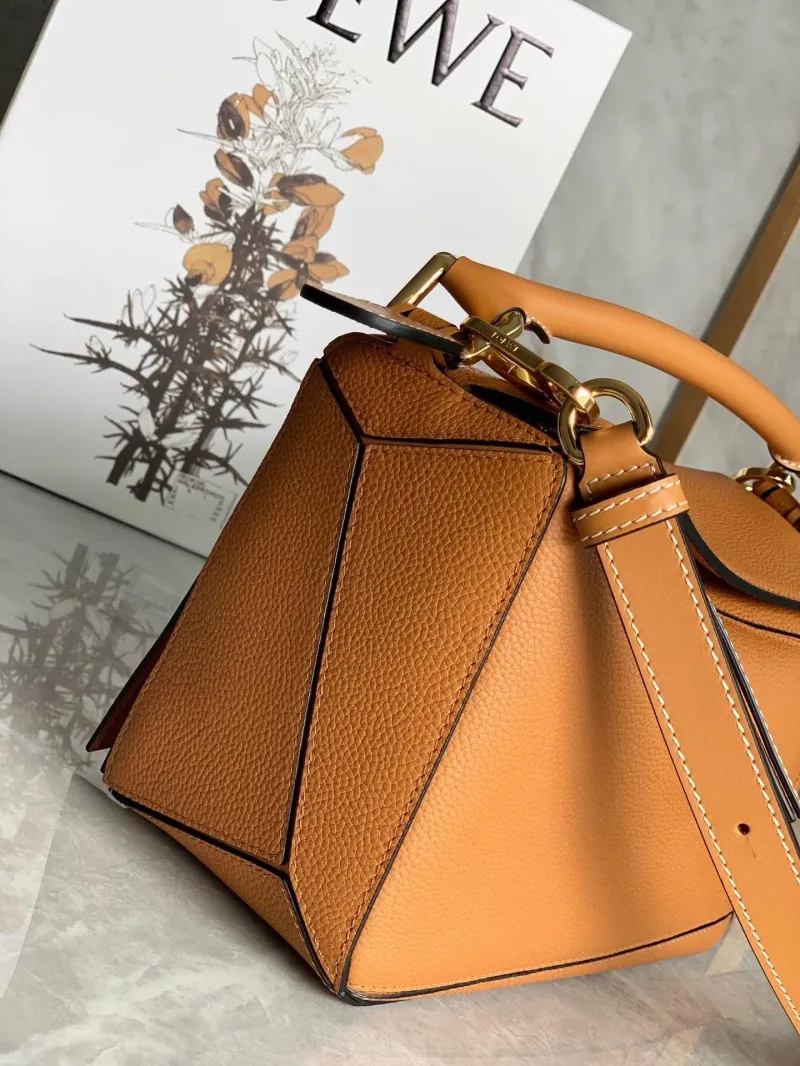 Alternative view of LOEWE Tan Leather Puzzle Handbag