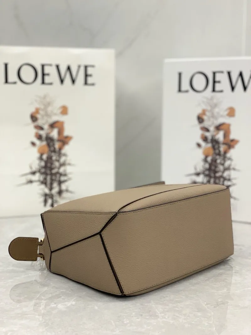 LOEWE Beige Puzzle Handbag 500 - Image 6