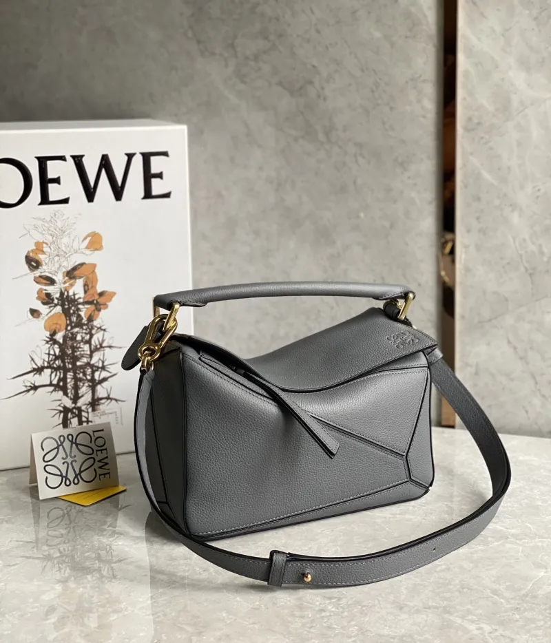 Alternative view of Loewe Gray Puzzle Shoulder Bag 503