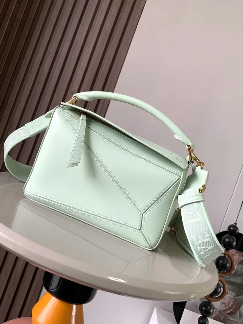 Loewe Mint Green Puzzle Handle Bag 507