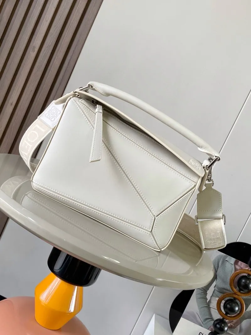 Loewe White Puzzle Shoulder Bag 508