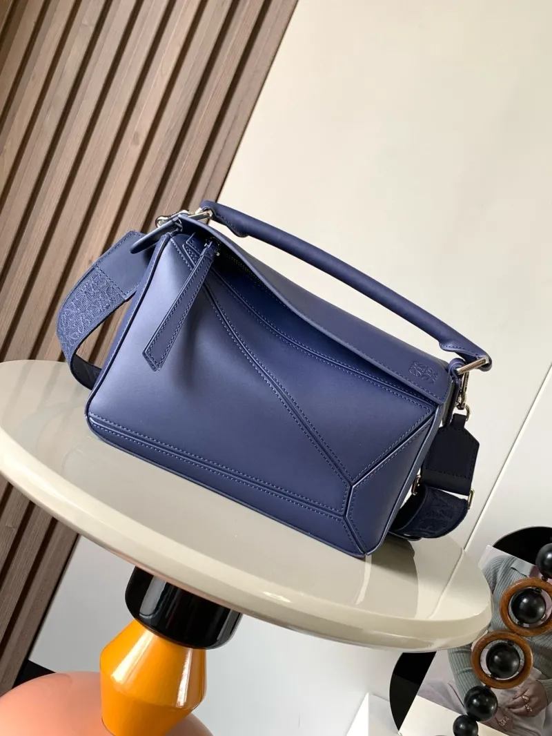 Loewe Navy Blue Leather Handbag 509