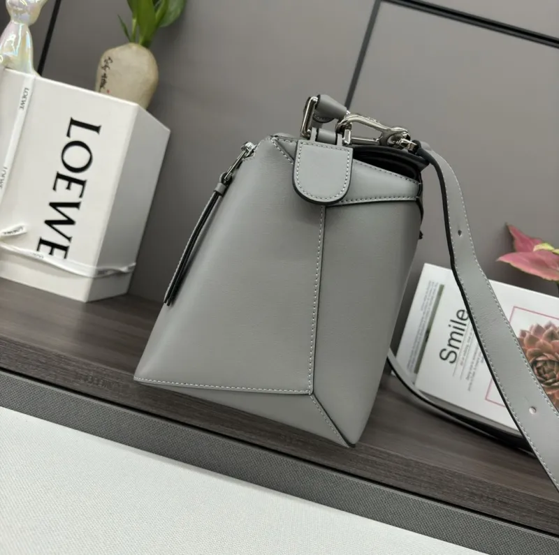Alternative view of Loewe Gray Leather Puzzle Handbag