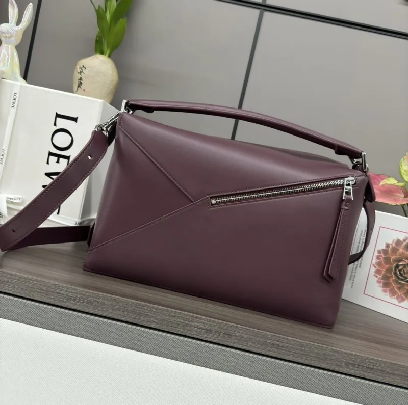 LOEWE Plum Leather Shoulder Bag 515 - Image 3