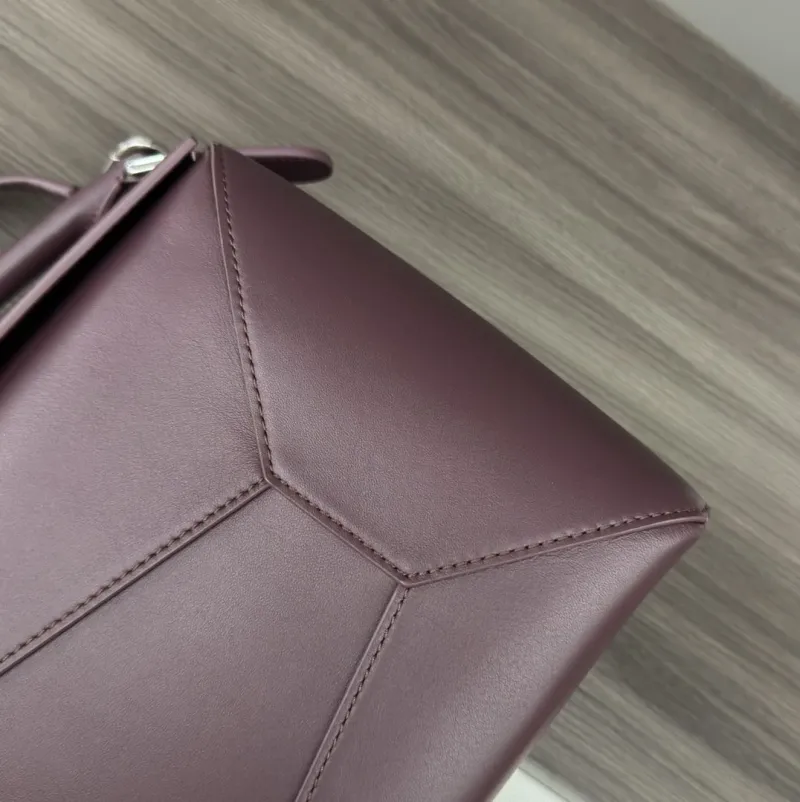 LOEWE Plum Leather Shoulder Bag 515 - Image 6