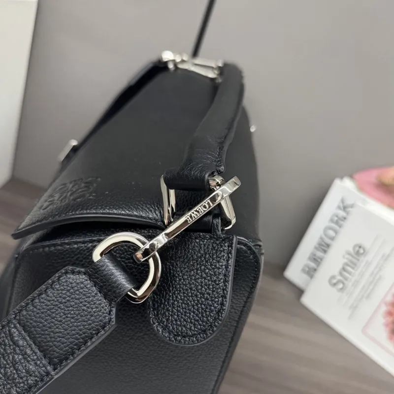 LOEWE Black Leather Crossbody Bag 518 - Image 6