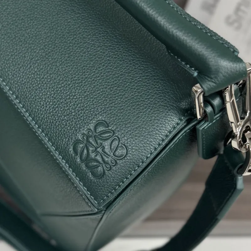 Loewe Dark Green Handle Shoulder Bag 519 - Image 5