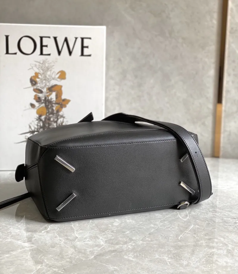 Loewe Black Leather Handle Crossbody Bag - Image 4