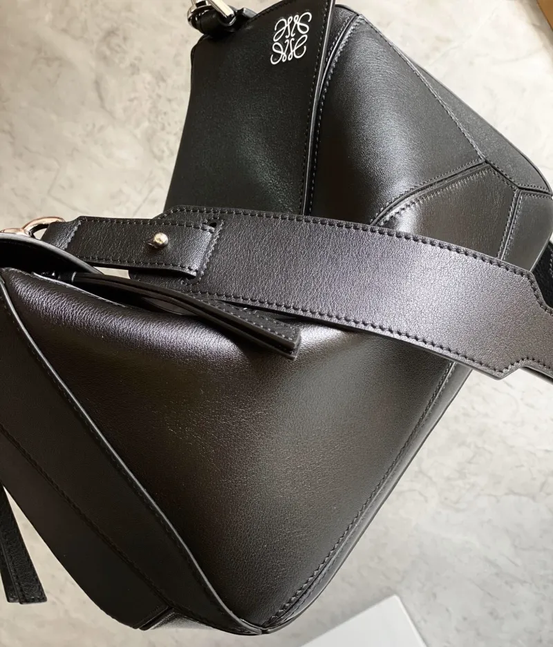 Loewe Black Leather Handle Crossbody Bag - Image 7